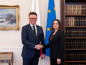 Spotkanie Marszałka Sejmu z Przewodniczącą Zjednoczonego Gabinetu Przejściowego Białorusi