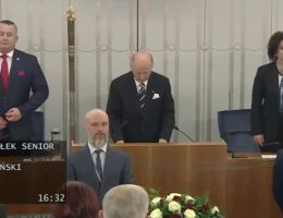 Senator Wiesław Dobkowski - Ślubowanie z dnia 13 listopada 2023 roku.