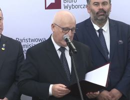 Senator Michał Kamiński - Wręczenie zaświadczenia o wyborze 27 października 2023 roku.